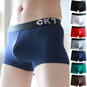 Men's Wholesale in Stock Brown Black White Grey Green Navy Cafe Navy Red Color Solid Ice Silk Nylon Men Boxer…