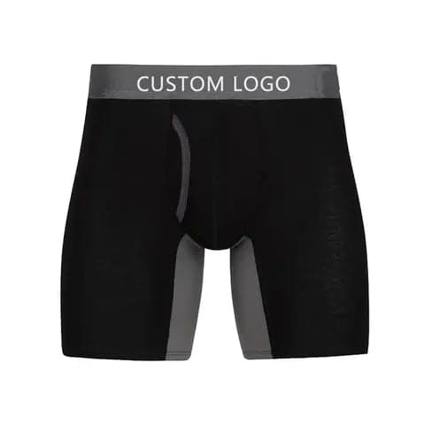 Men's boxer briefs,Own Brand Logo Men's Underwear Manufacturer Short Length men's boxers