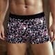 Men's Mid-Waist 5-Piece Milk Silk Polyester Lightning Pattern Printed Briefs Boxer Briefs