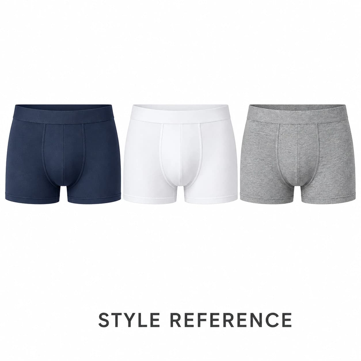 Men's Custom Logo Brands Underwear OEM Solid Boxer Briefs — Style reference