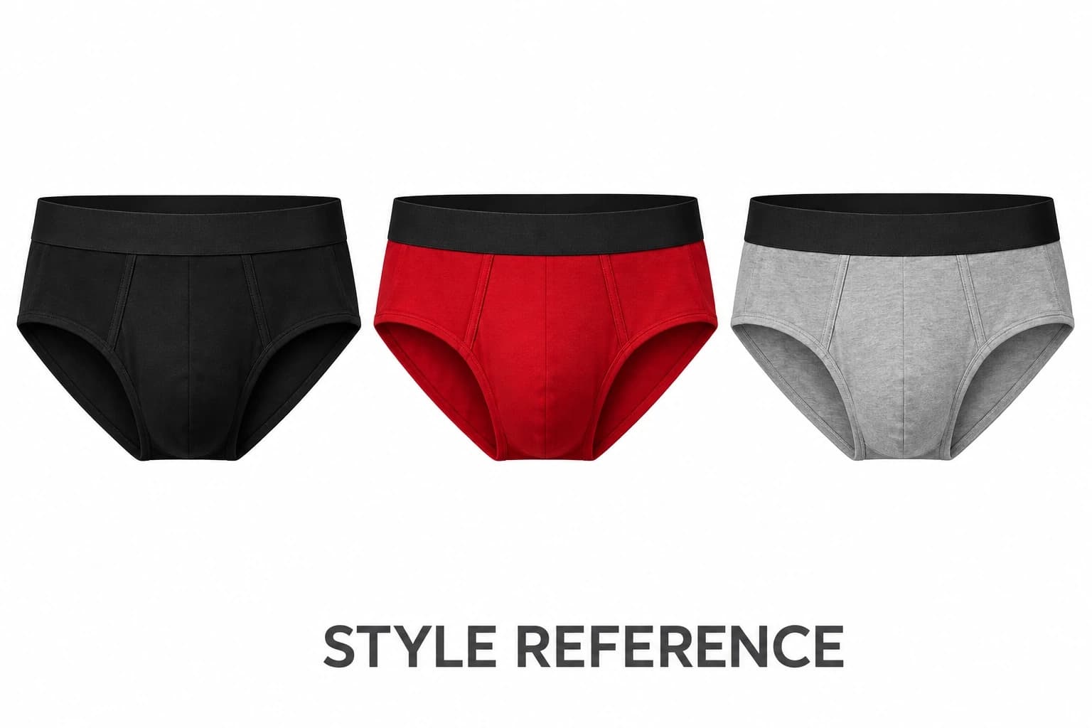 Men's Wholesale Premium Luxury Brand Men Briefs Elastic Waistband Underwear Knitted Sport Men Brief Bo… — Style reference