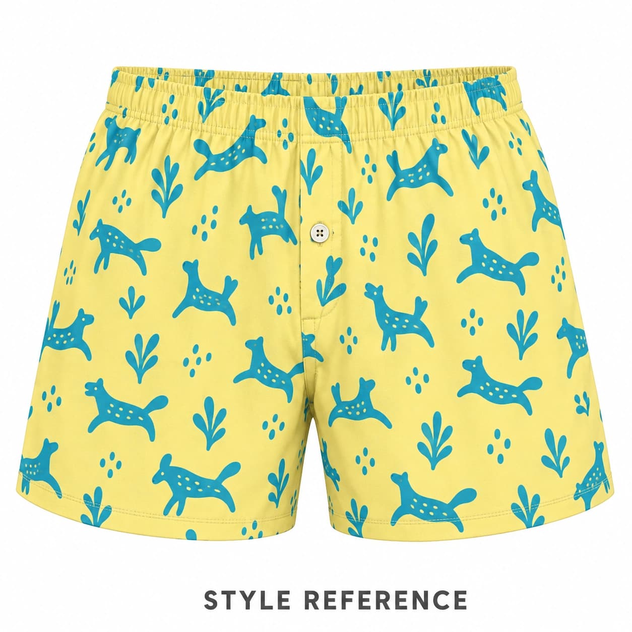 Men's Printed Personalized Fashionable Animal Ice Silk Boxer Briefs — Style reference