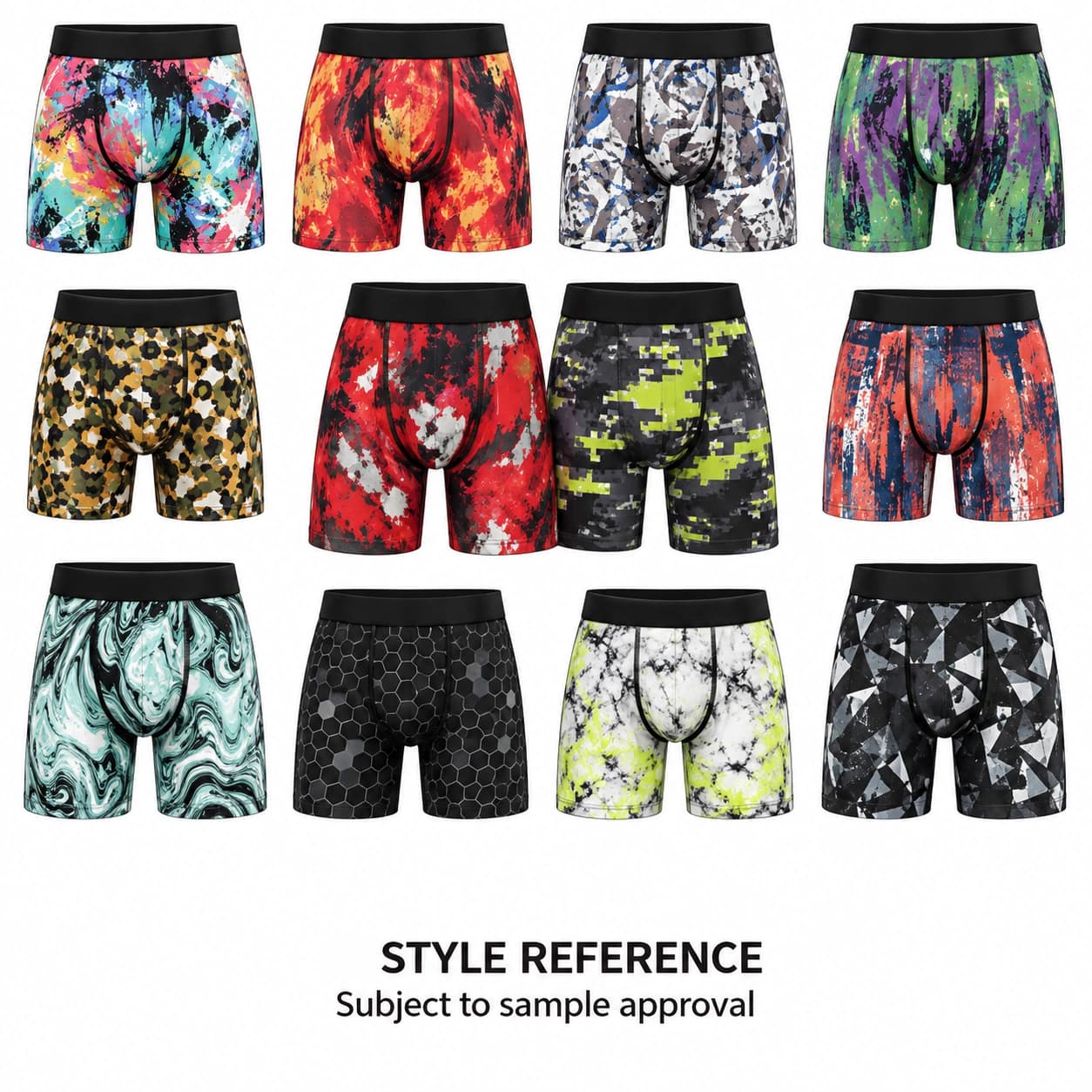 Men's Boxer Underwear Large Size Solid Color Pants Sports Comfortable Boxer Briefs — Style reference