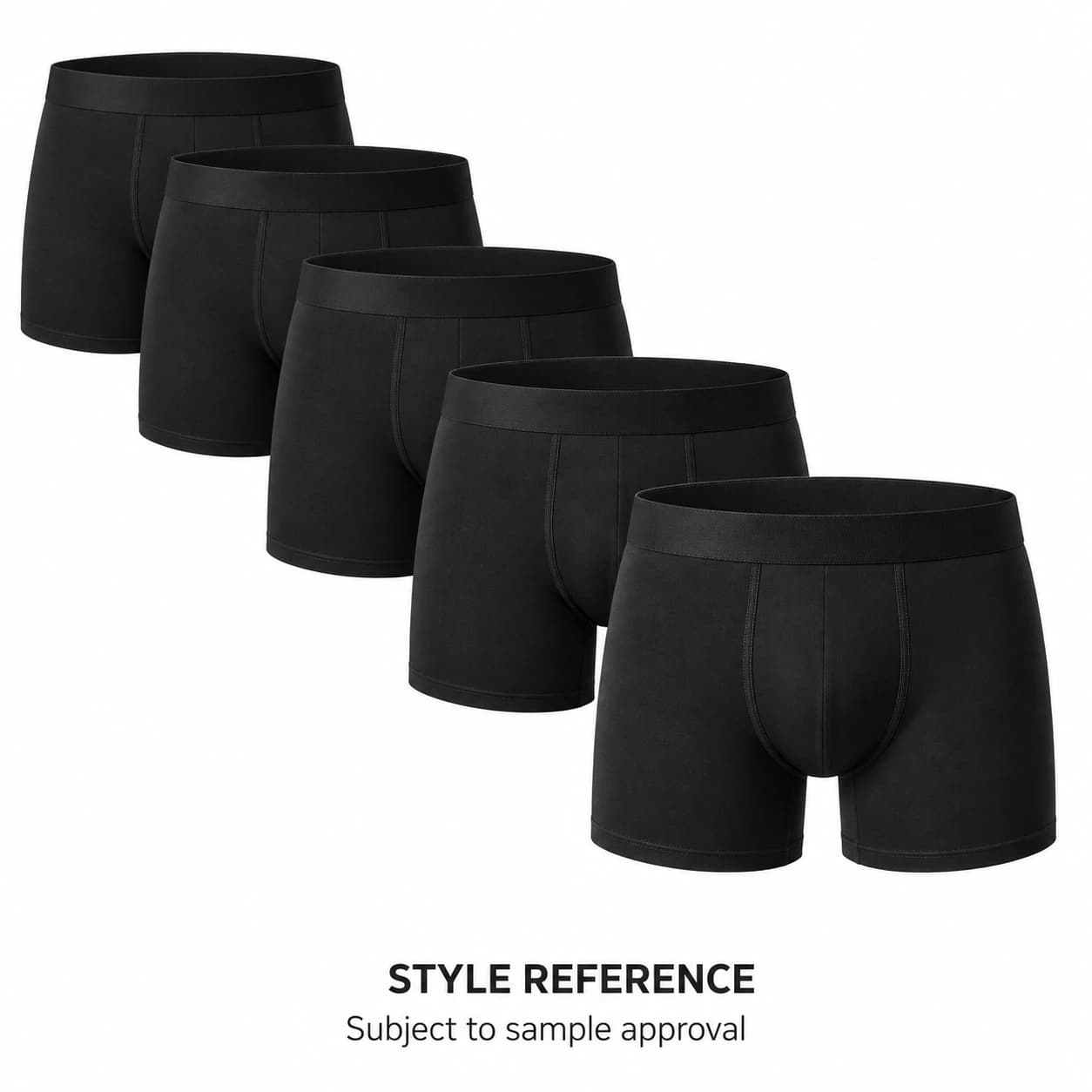 Men's Custom OEM Famous Brand Supplier 3D Pouch Crotch Panel Underwear Boxers — Style reference
