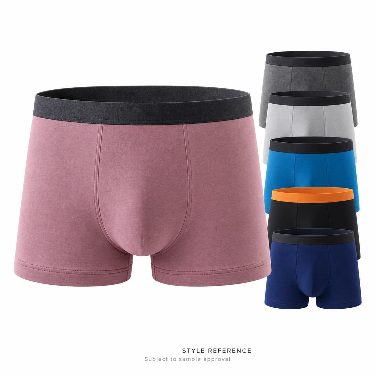 boxer shorts underwear plain man men's butt boxer briefs undies — Style reference