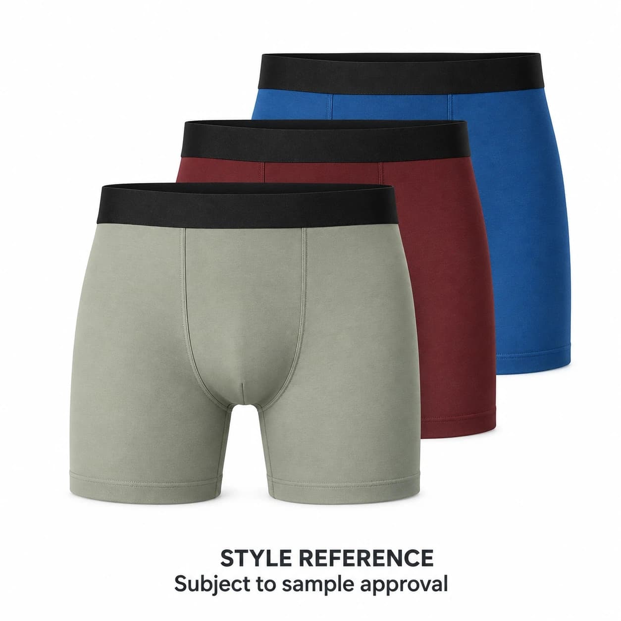 Custom Sports Elastic Solid Color Men's Boxers Men's Underwear — Style reference