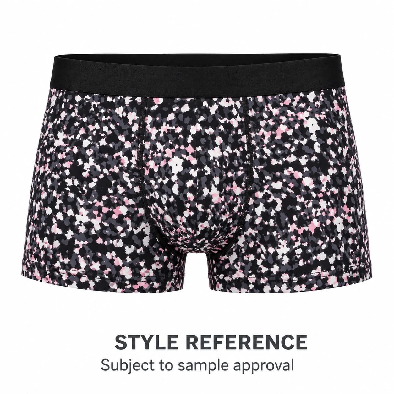 Men's Mid-Waist 5-Piece Milk Silk Lightning Pattern Printed Briefs Boxer Briefs — Style reference