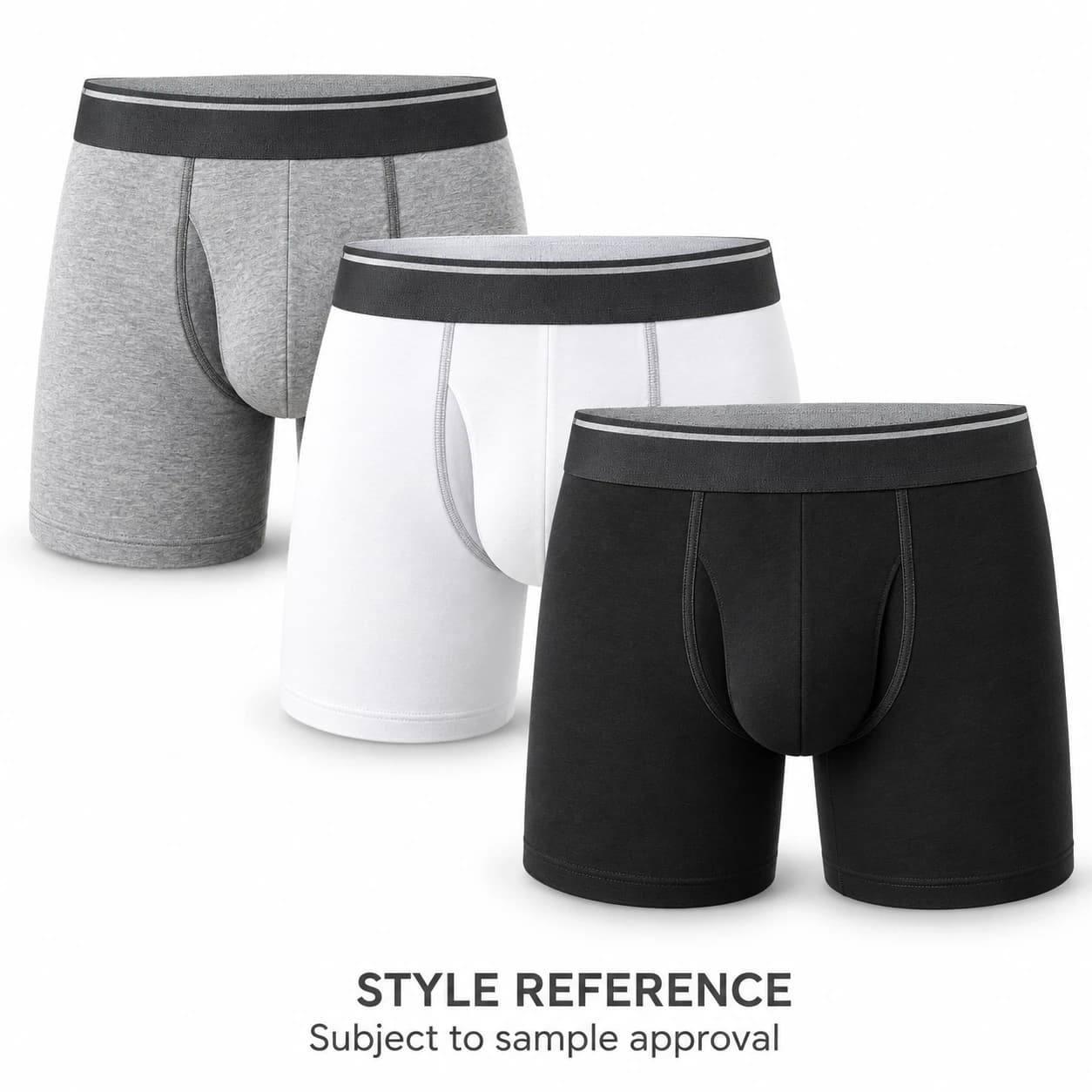 Men'S Boxer Briefs Underwear Soft Open Fly Pouch Long Leg Pouch Men'S Under… — Style reference