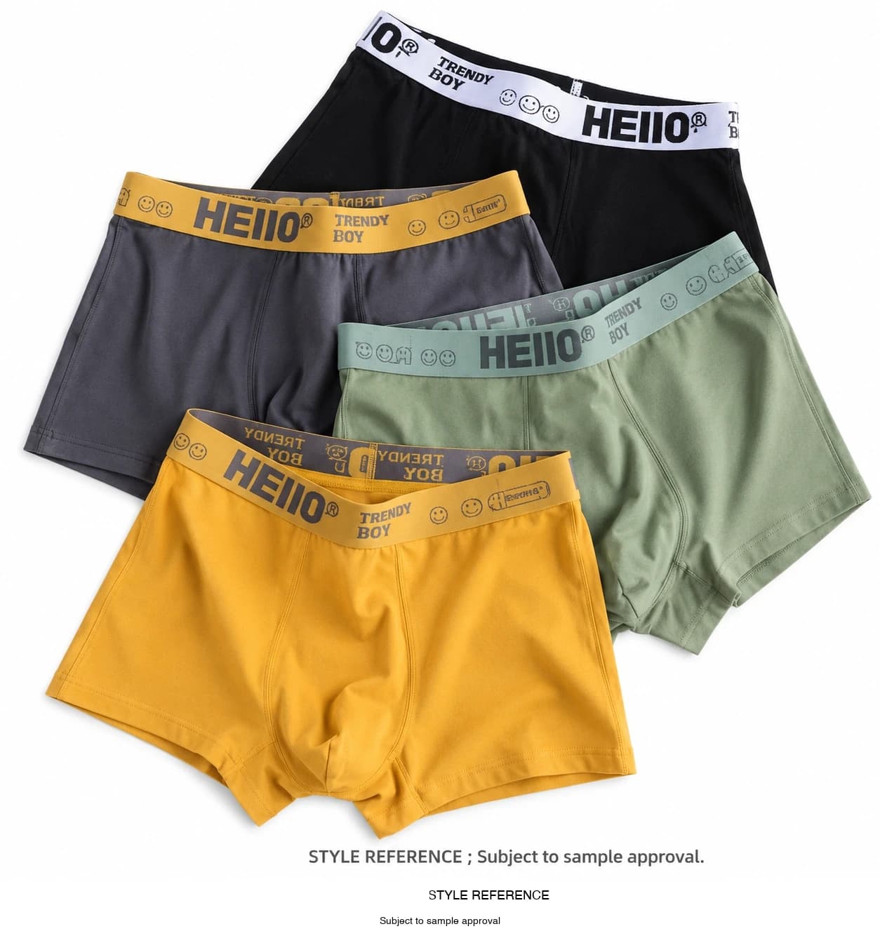 OEM Custom Logo fabric Mid-Rise men's boxers Briefs Underwear Panties — Style reference