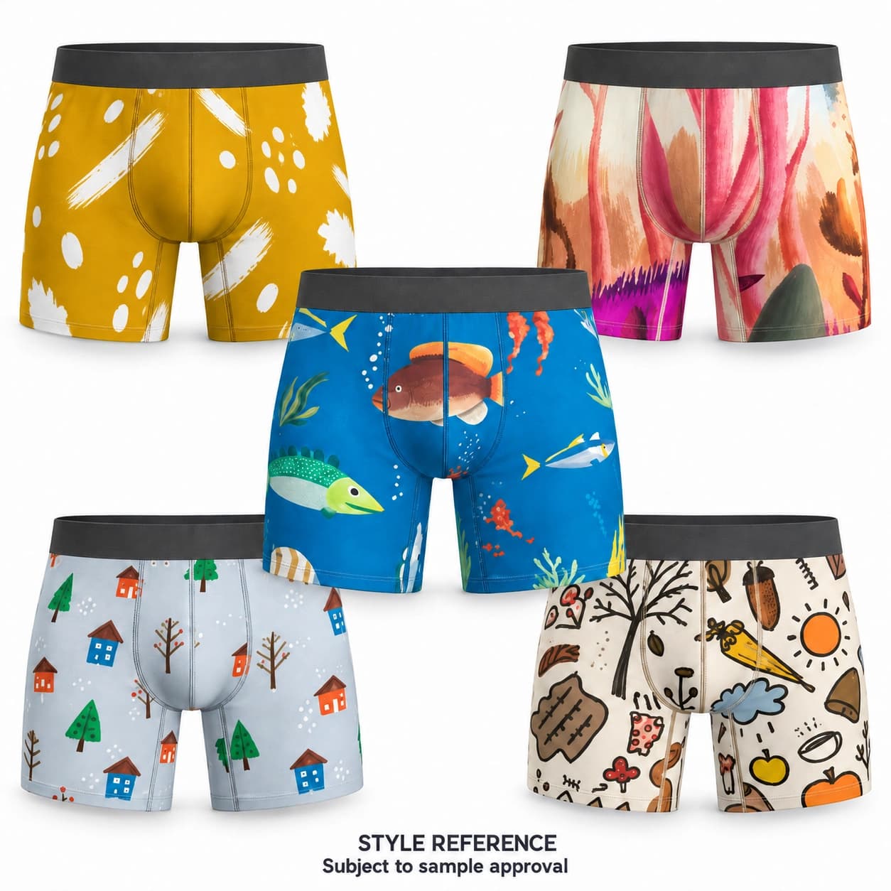Customized Logo Men's Medium Shorts Quality Brand Wholesale Underwear — Style reference