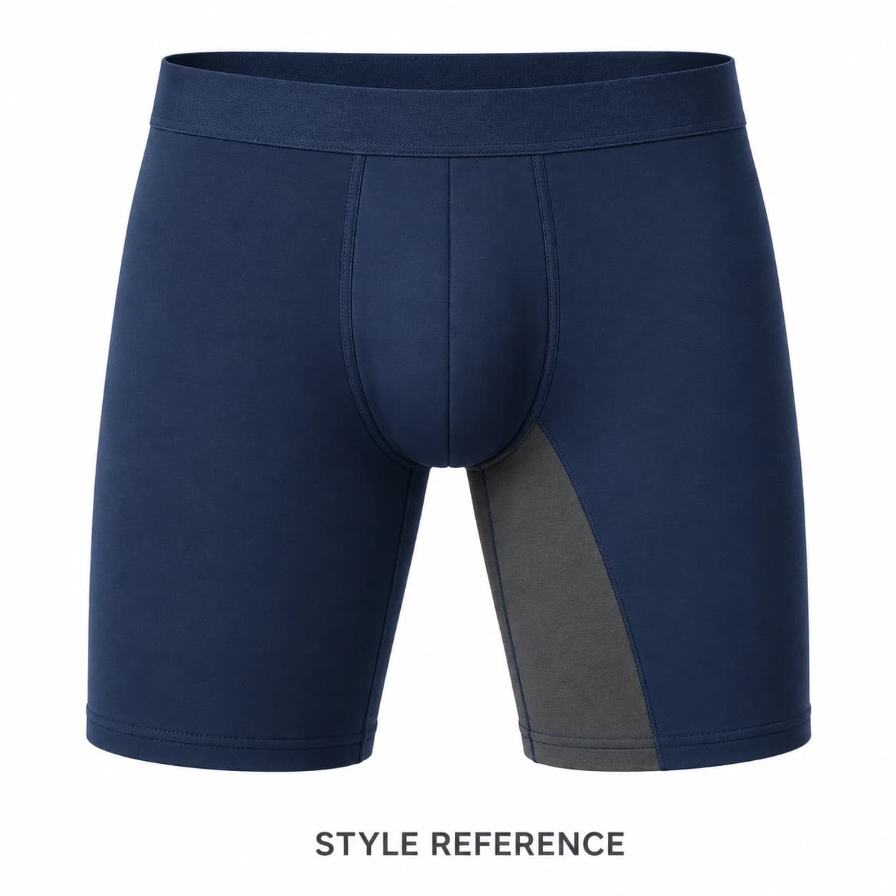 Men's Custom Logo Waistband Plus Size Boxer Briefs Underwear Men Boxer Briefs Long Boxer Briefs — Style reference