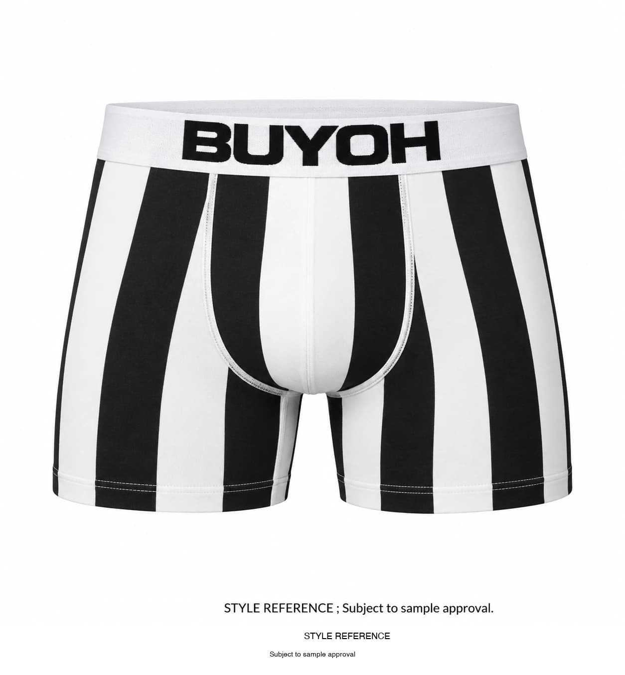 Slim elastic black white pattern painted men's underwear boxers — Style reference